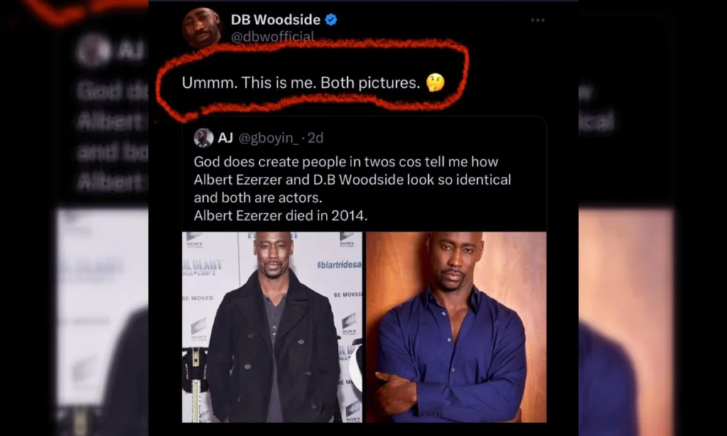 Is D.B. Woodside Related to Albert Ezerzer?